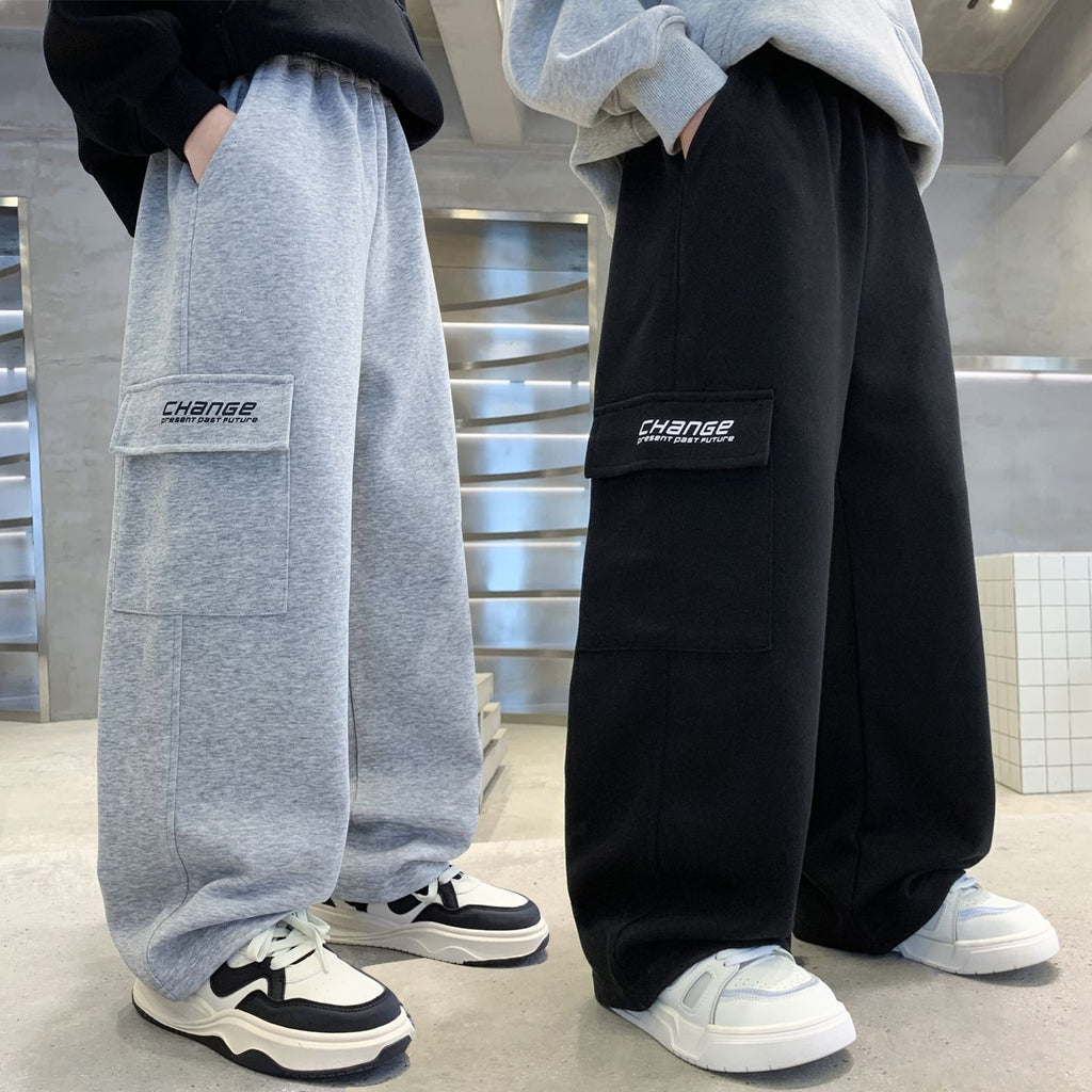 Casual Cargo Pants for Boys,Mid to Large Size, Sporty Style, Comfortable Sweatpants