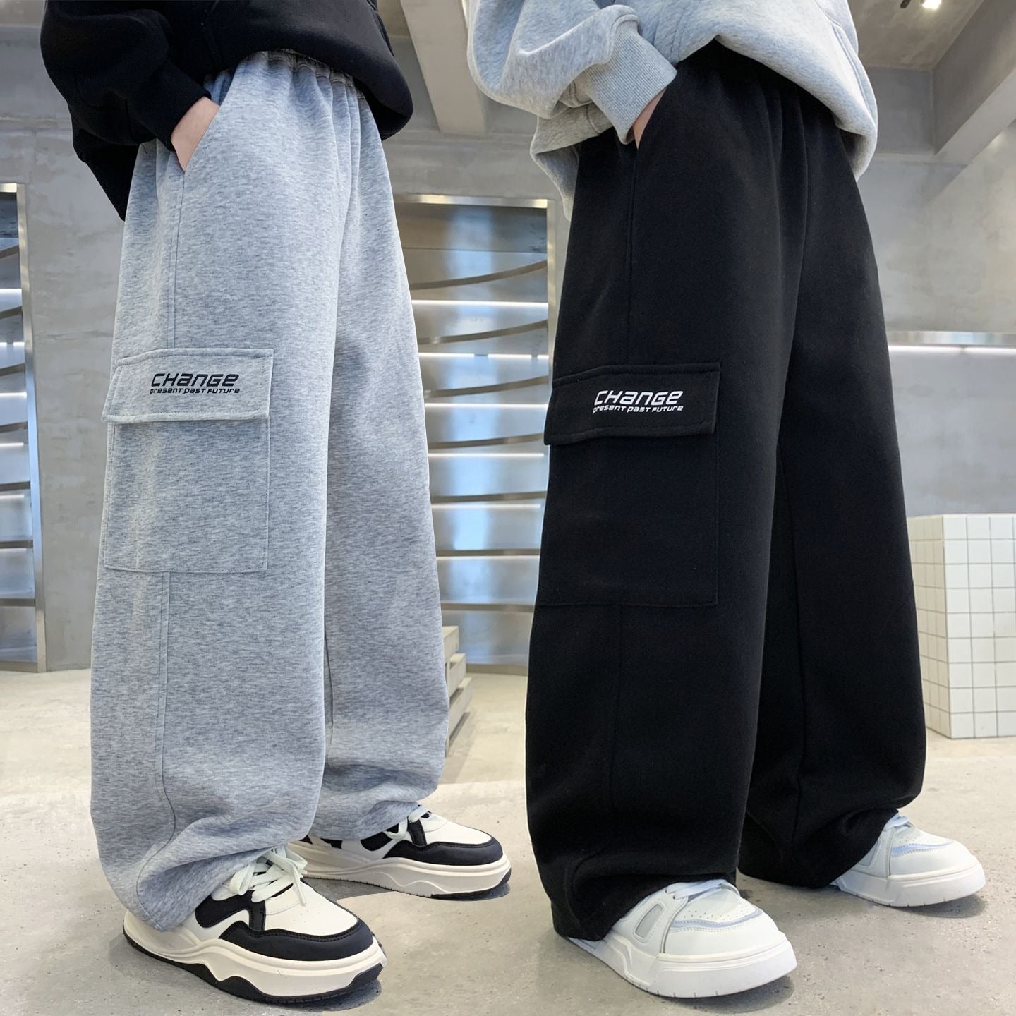 Casual Cargo Pants for Boys,Mid to Large Size, Sporty Style, Comfortable Sweatpants