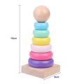 Baby Stacking Cup Color Rainbow Stacking Ring Tower Toys Early Educational Intelligence Toy Children Birthday Christmas Gift ZXH