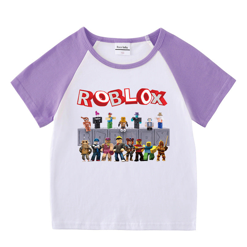 Children's summer short sleeved T-shirt