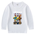 Children's cotton T-shirt with round neck and long sleeved base