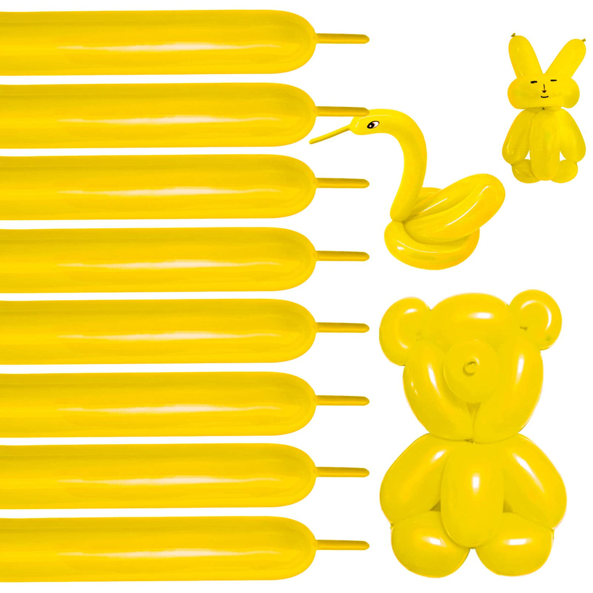 Long Orange 260 Balloons Kit for Kids Party Decor, Bright Long Balloons Twisting Animals Pack Thicken Latex for Halloween Orange Balloon Arch Party Decor.