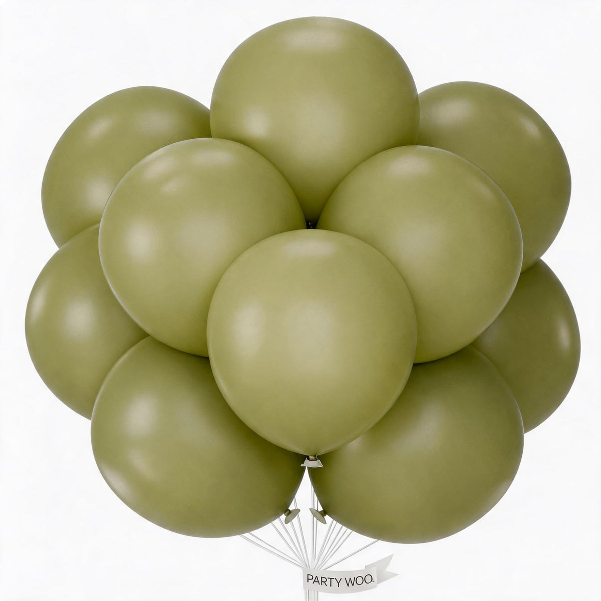 PartyWoo White Balloons 155pcs Matte White Latex Balloons Different Sizes