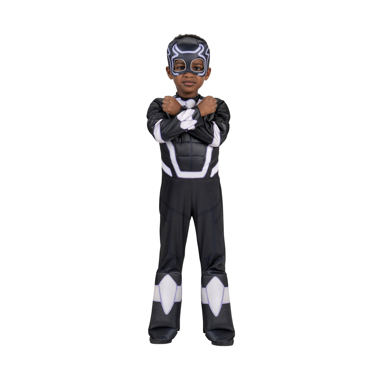 MARVEL Official Toddler Deluxe Halloween Costume - Premium Quality Padded Jumpsuit and Fabric Headpiece (3T-4T)