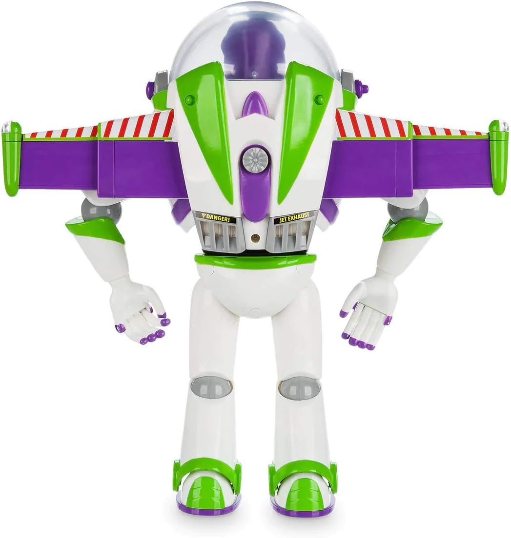 Disney Store Official Buzz Lightyear Interactive Talking Action Figure from Toy Story, Features 10+ English Phrases, Interacts with Other Figures and Toys