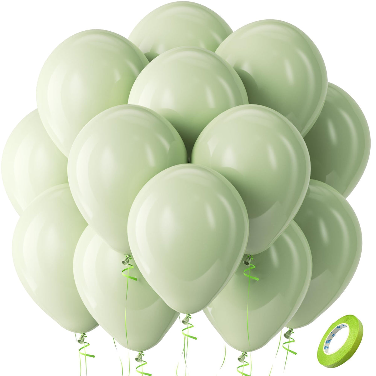 Bezente Assorted Latex Rainbow Balloons 100 Pack 12 inch