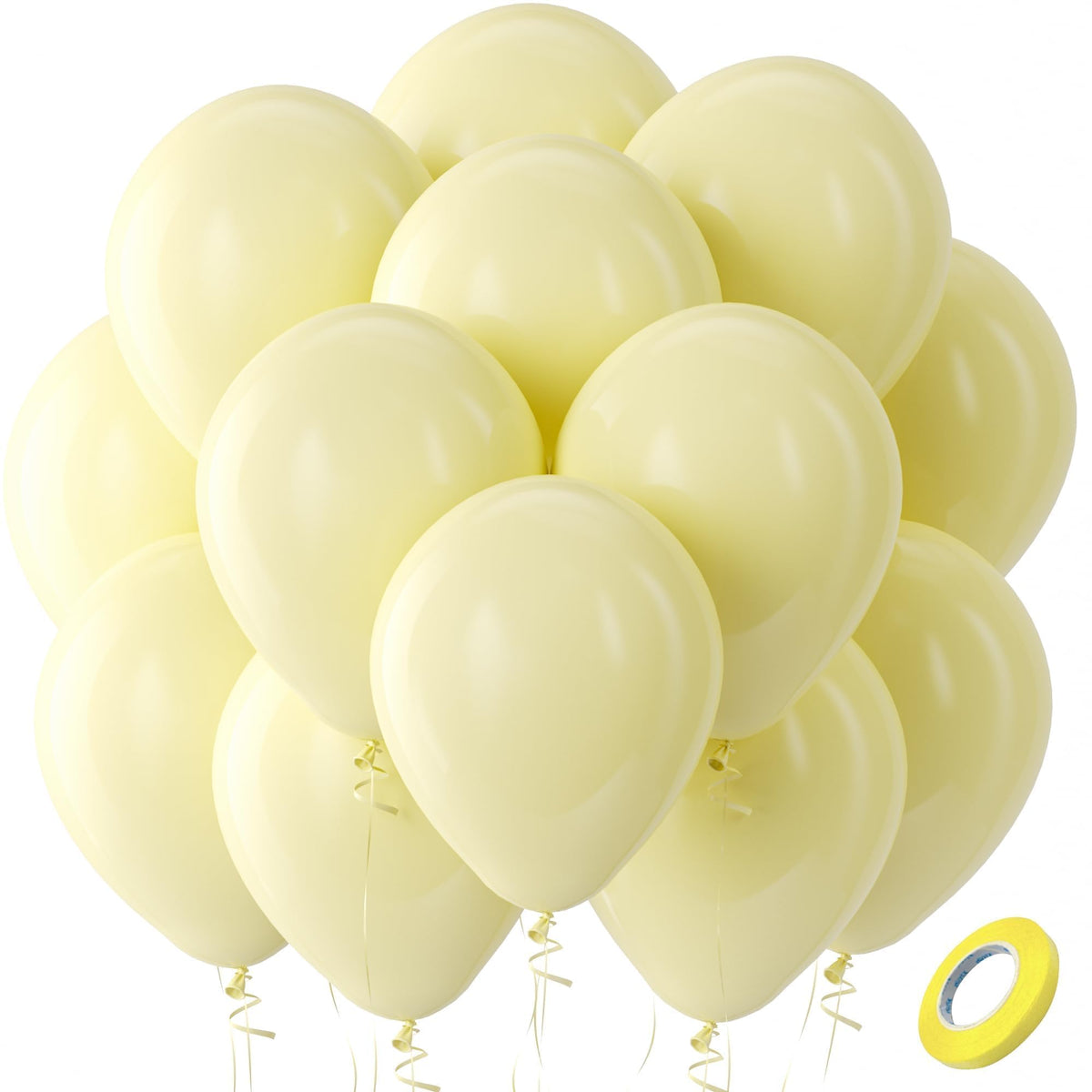 Bezente Assorted Latex Rainbow Balloons 100 Pack 12 inch