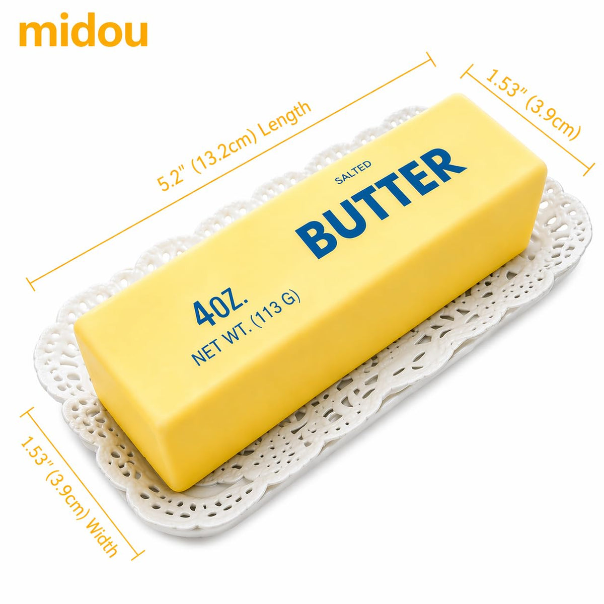 Midou Slow Rising Dumpling Squishy Butter Squeeze Toy Sensory Stress Relief Squishies Soft & Stretchy Fidget Toys for Anxiety Relief Party Favors 1Pcs(Dumpling Squishy Butter)