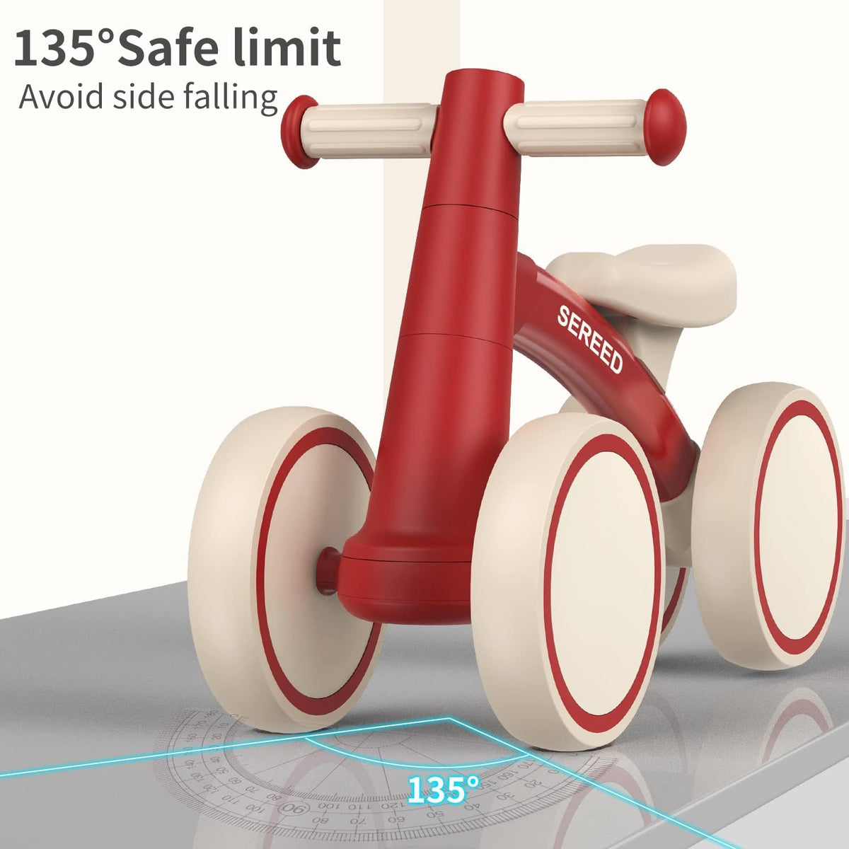 SEREED Baby Balance Bike for 1 Year Old Boy Girl, First Birthday Gift Toy