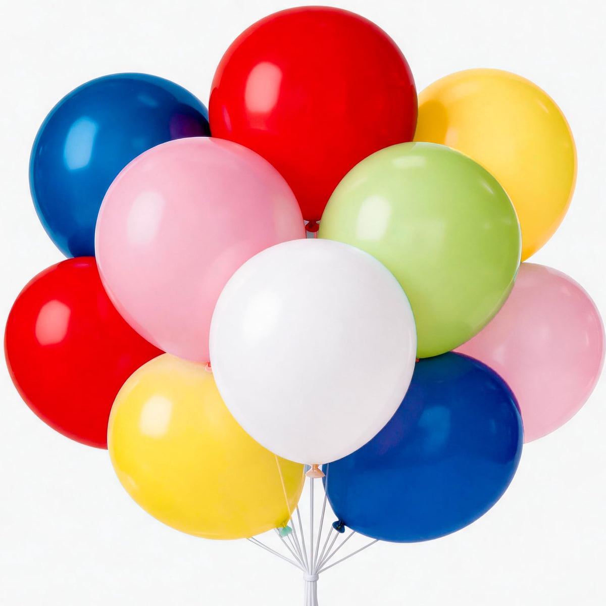 PartyWoo White Balloons 155pcs Matte White Latex Balloons Different Sizes