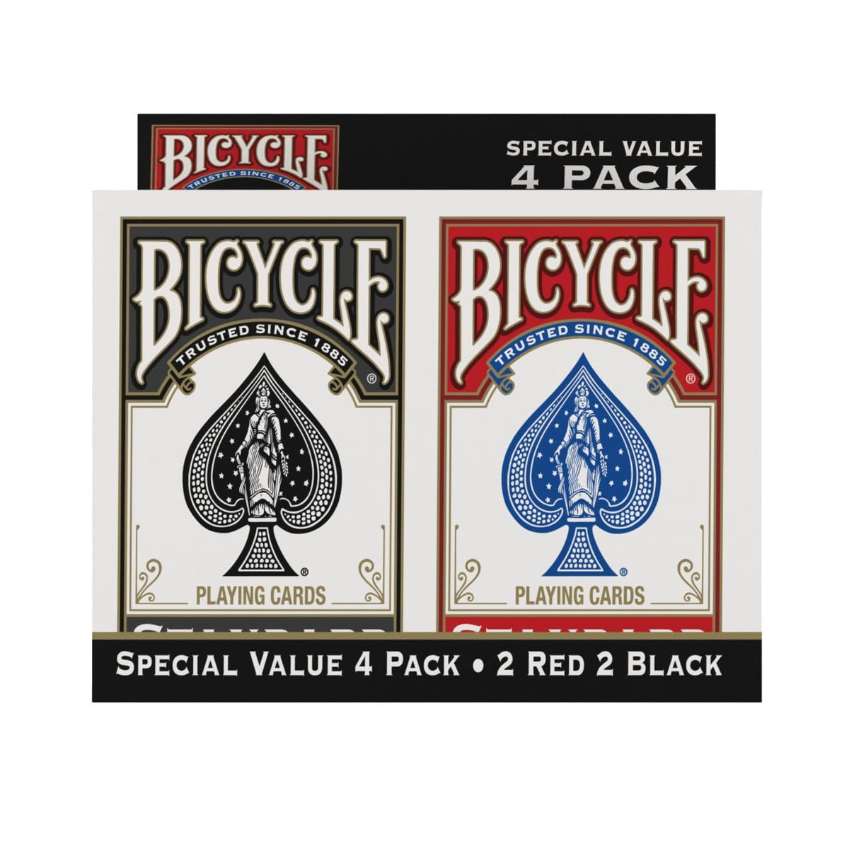 Bicycle Rider Back Playing Cards 12 Pack Poker Size Red Blue Bulk Set