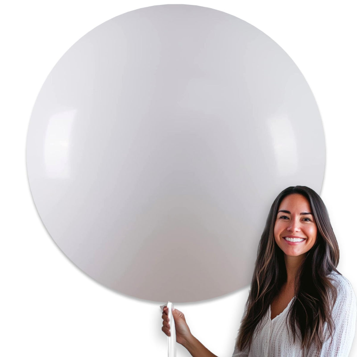 PartyWoo White Balloons 155pcs Matte White Latex Balloons Different Sizes