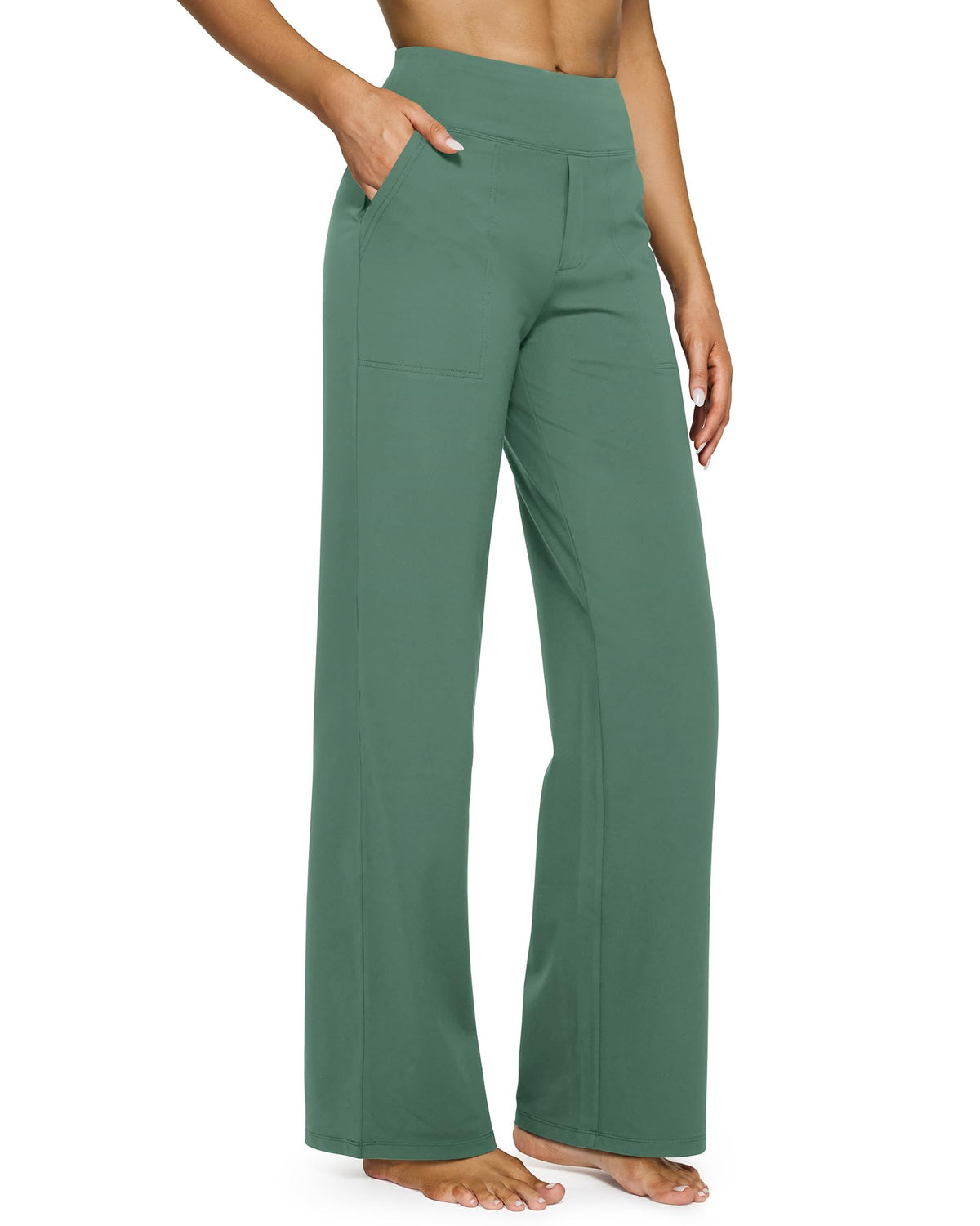G4Free Yoga Pants for Women Wide Leg Pants with Pockets High Waisted