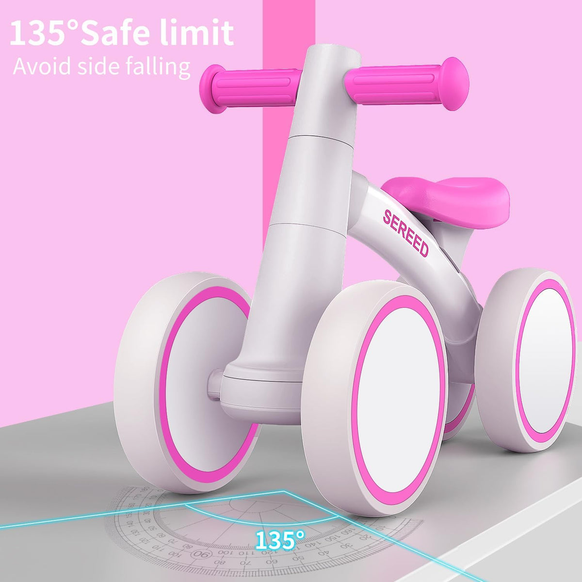 SEREED Baby Balance Bike for 1 Year Old Boy Girl, First Birthday Gift Toy