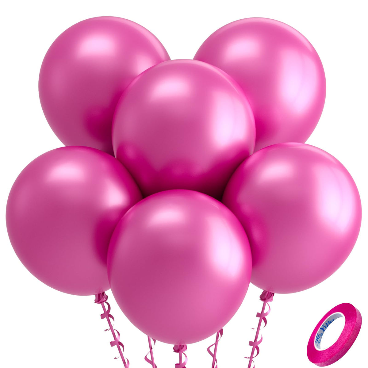 Bezente Assorted Latex Rainbow Balloons 100 Pack 12 inch