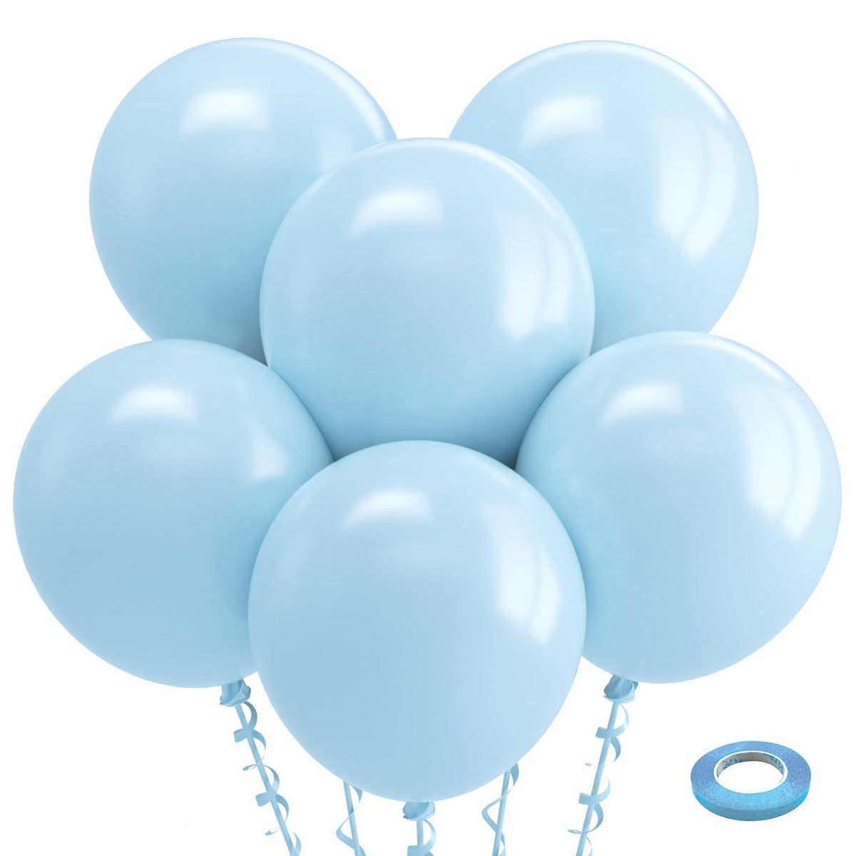 Bezente Assorted Latex Rainbow Balloons 100 Pack 12 inch