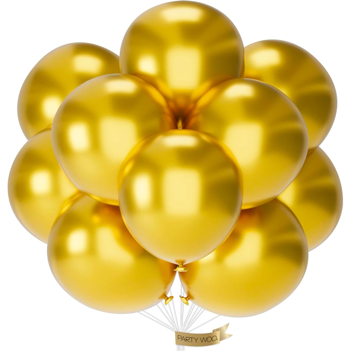 PartyWoo White Balloons 155pcs Matte White Latex Balloons Different Sizes