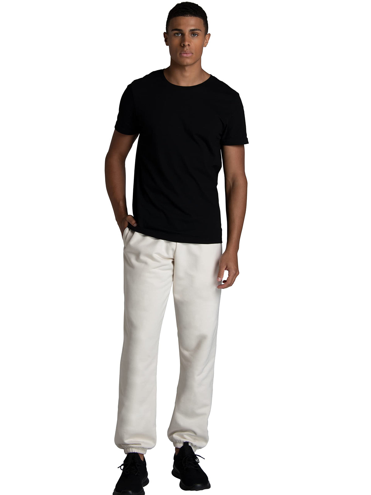 Fruit of the Loom Eversoft Fleece Elastic Bottom Sweatpants with Pockets, Relaxed Fit, Moisture Wicking, Breathable