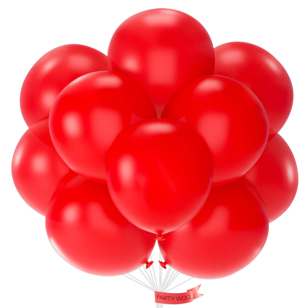 PartyWoo White Balloons 155pcs Matte White Latex Balloons Different Sizes