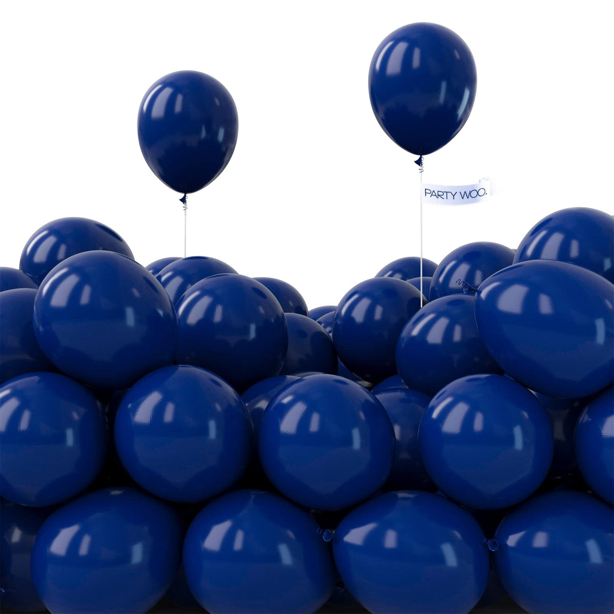 PartyWoo White Balloons 155pcs Matte White Latex Balloons Different Sizes
