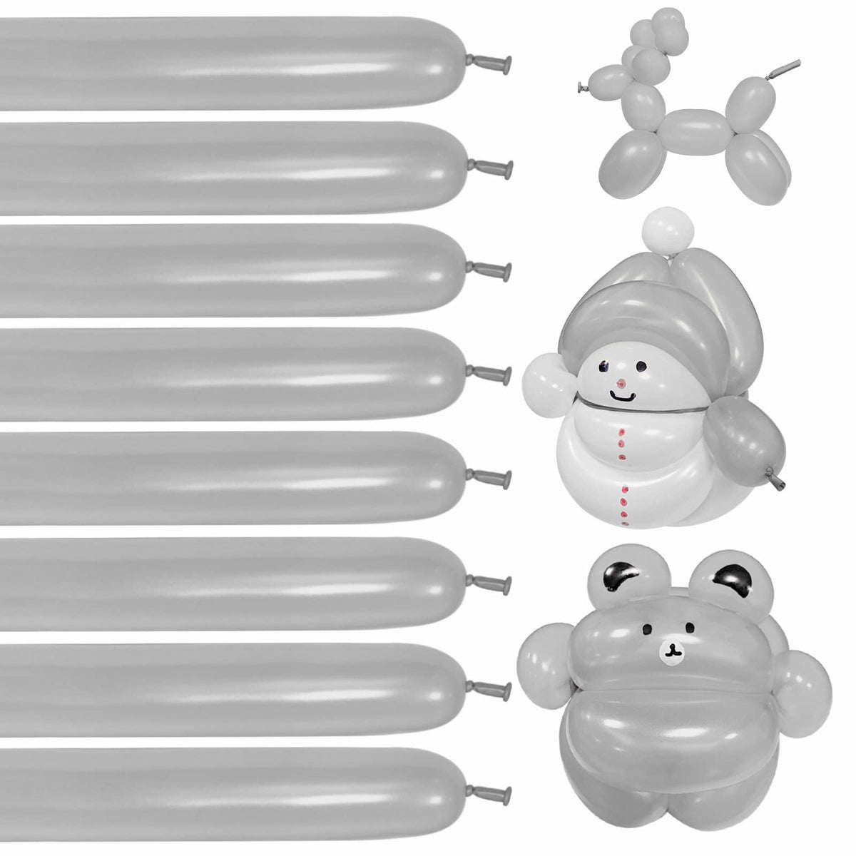 Long Orange 260 Balloons Kit for Kids Party Decor, Bright Long Balloons Twisting Animals Pack Thicken Latex for Halloween Orange Balloon Arch Party Decor.