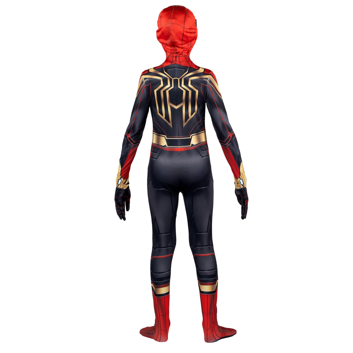 MARVEL Integrated Spider-Man Official Youth Deluxe Zentai Costume - Stretch Spandex with Hidden Zippers and Wrist Slits