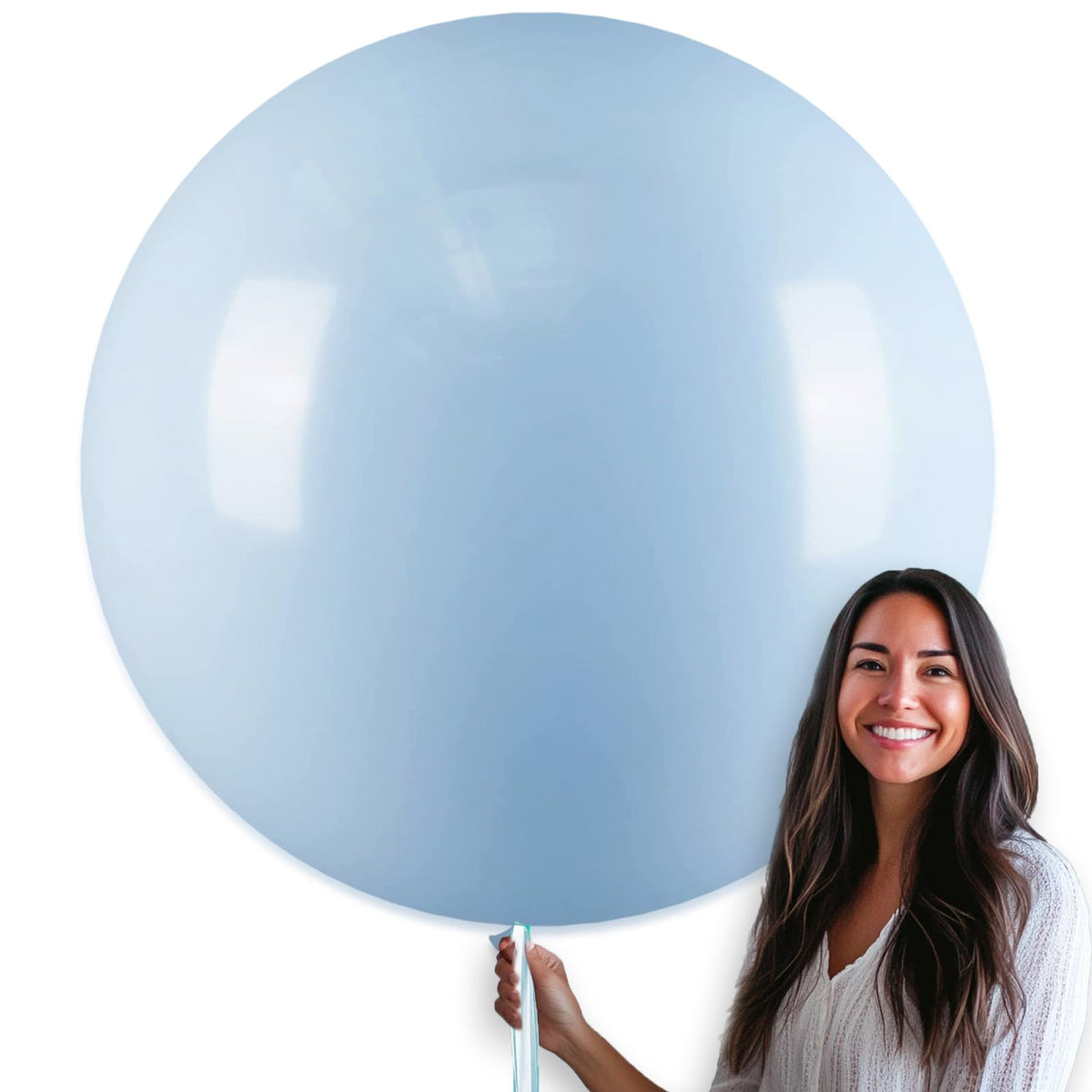 PartyWoo White Balloons 155pcs Matte White Latex Balloons Different Sizes