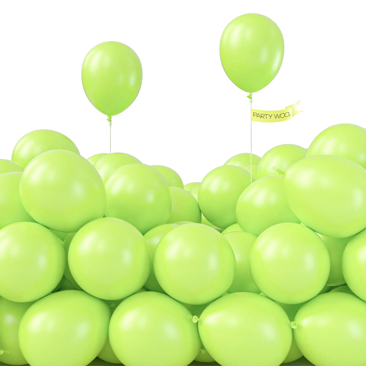 PartyWoo White Balloons 155pcs Matte White Latex Balloons Different Sizes