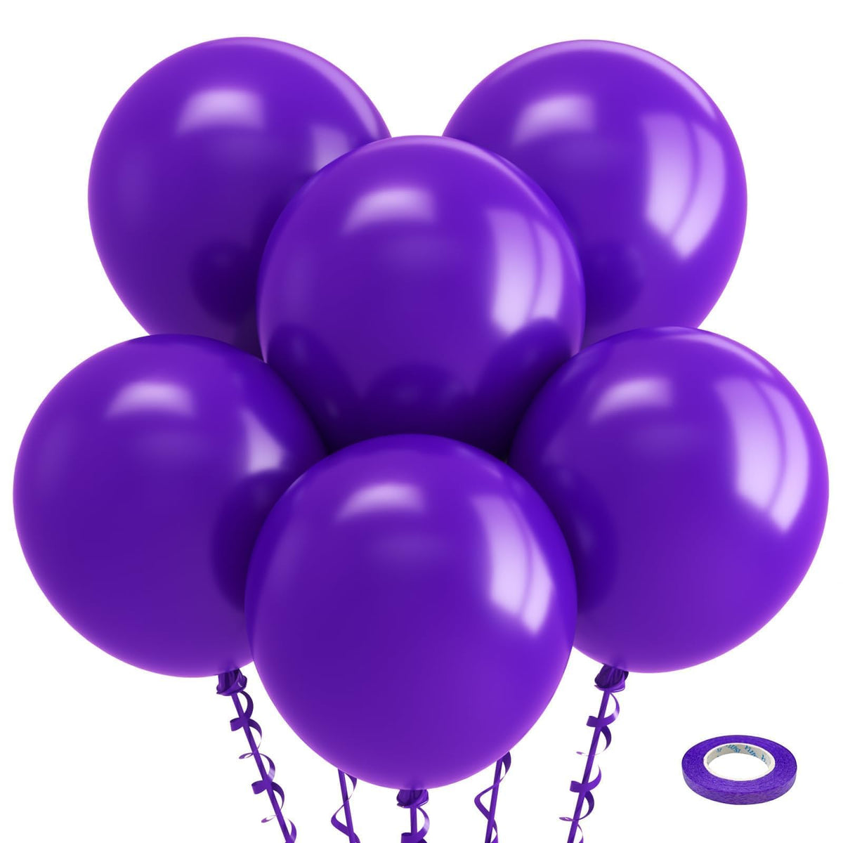 Bezente Assorted Latex Rainbow Balloons 100 Pack 12 inch