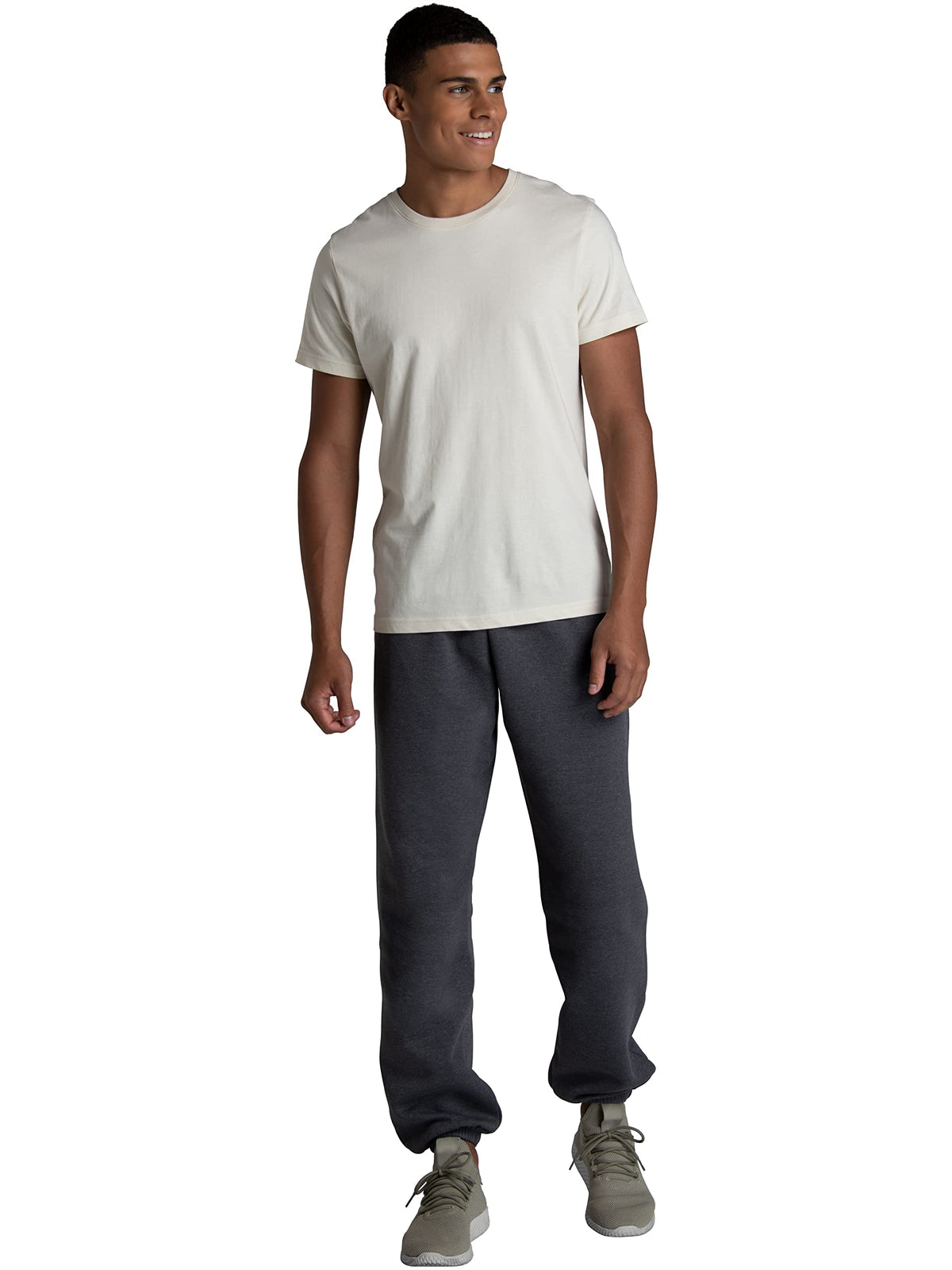Fruit of the Loom Eversoft Fleece Elastic Bottom Sweatpants with Pockets, Relaxed Fit, Moisture Wicking, Breathable
