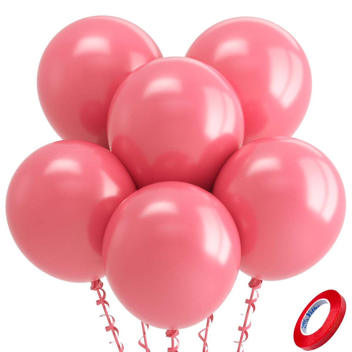 Bezente Assorted Latex Rainbow Balloons 100 Pack 12 inch