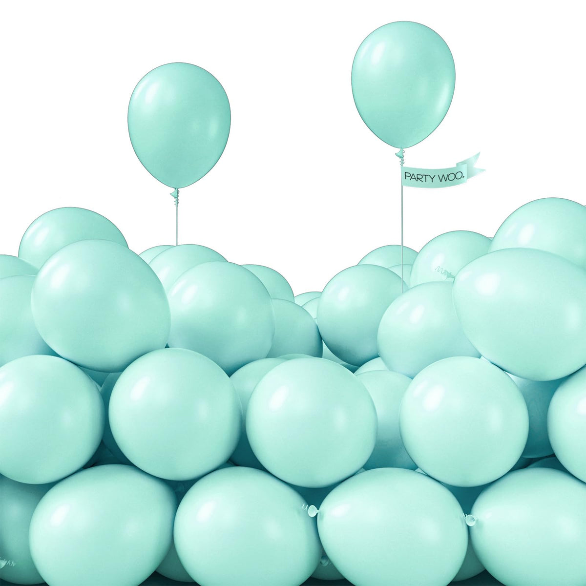PartyWoo White Balloons 155pcs Matte White Latex Balloons Different Sizes