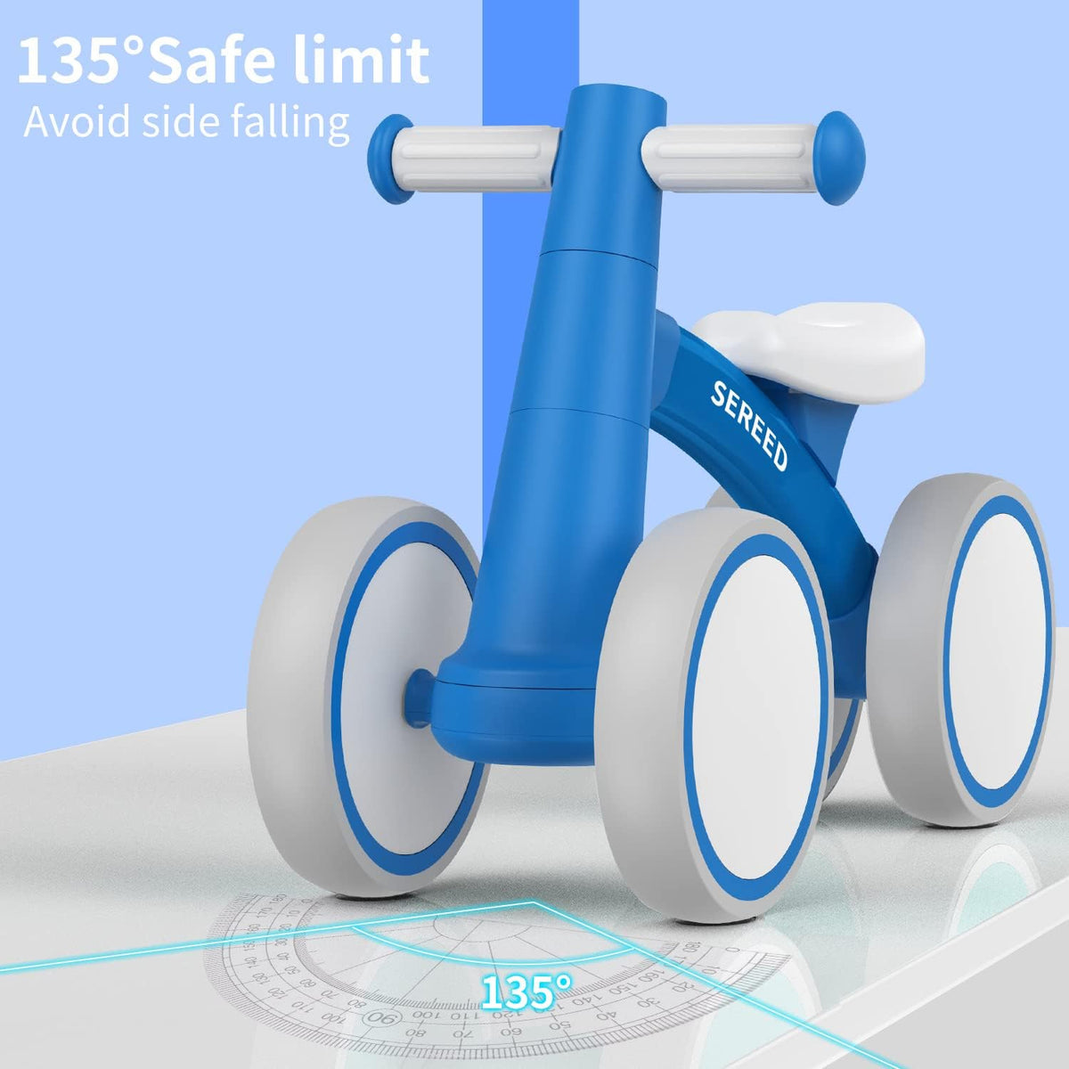 SEREED Baby Balance Bike for 1 Year Old Boy Girl, First Birthday Gift Toy