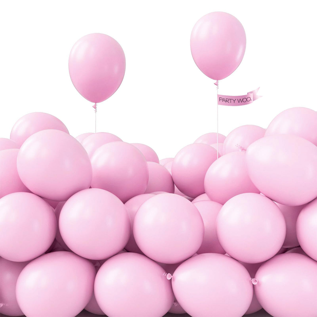 PartyWoo White Balloons 155pcs Matte White Latex Balloons Different Sizes