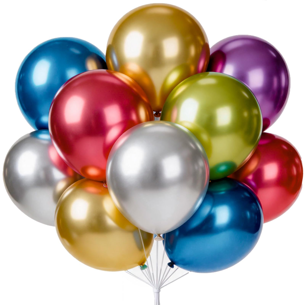 PartyWoo White Balloons 155pcs Matte White Latex Balloons Different Sizes