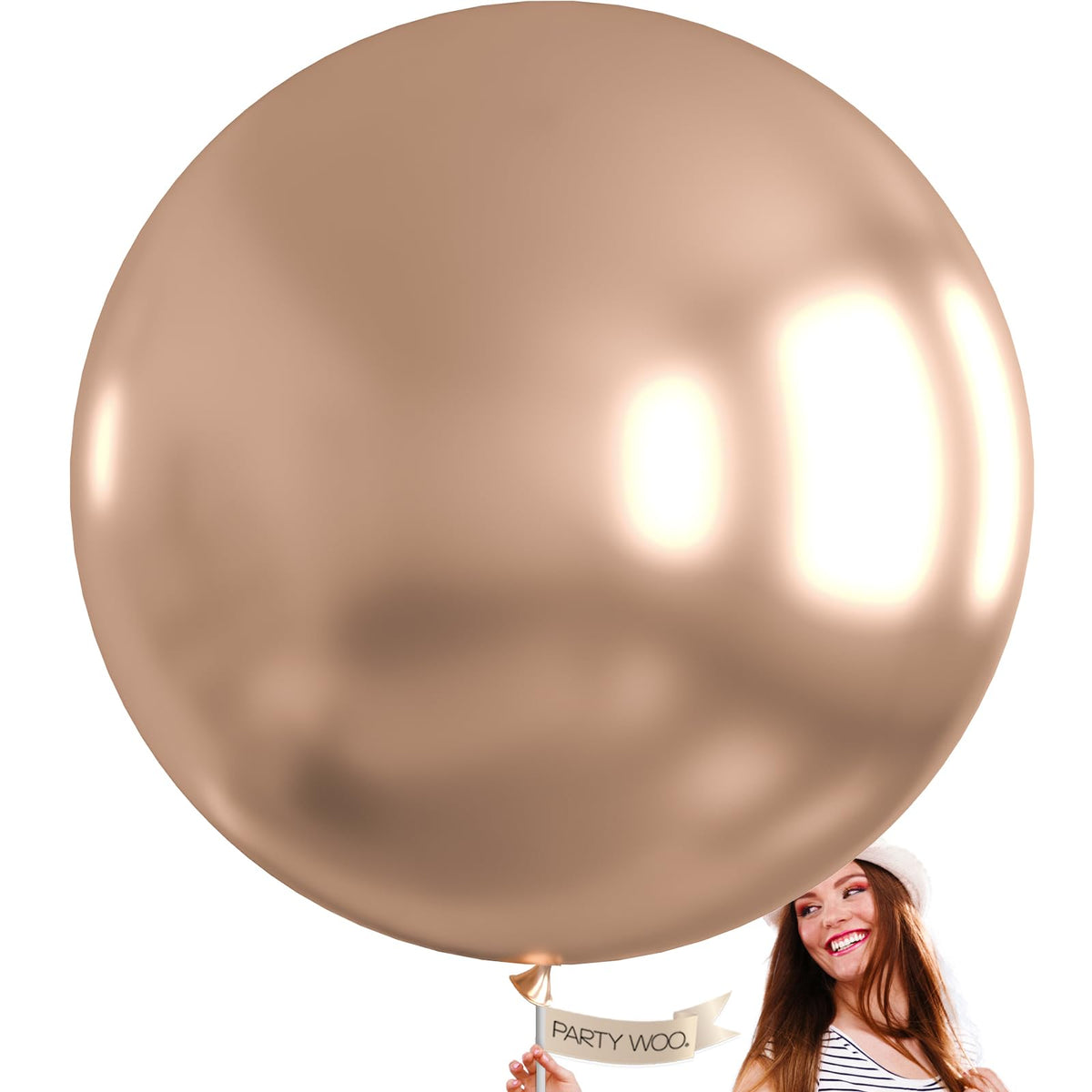 PartyWoo White Balloons 155pcs Matte White Latex Balloons Different Sizes