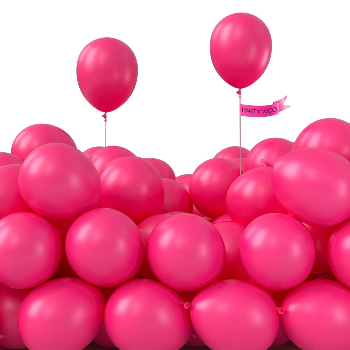 PartyWoo White Balloons 155pcs Matte White Latex Balloons Different Sizes