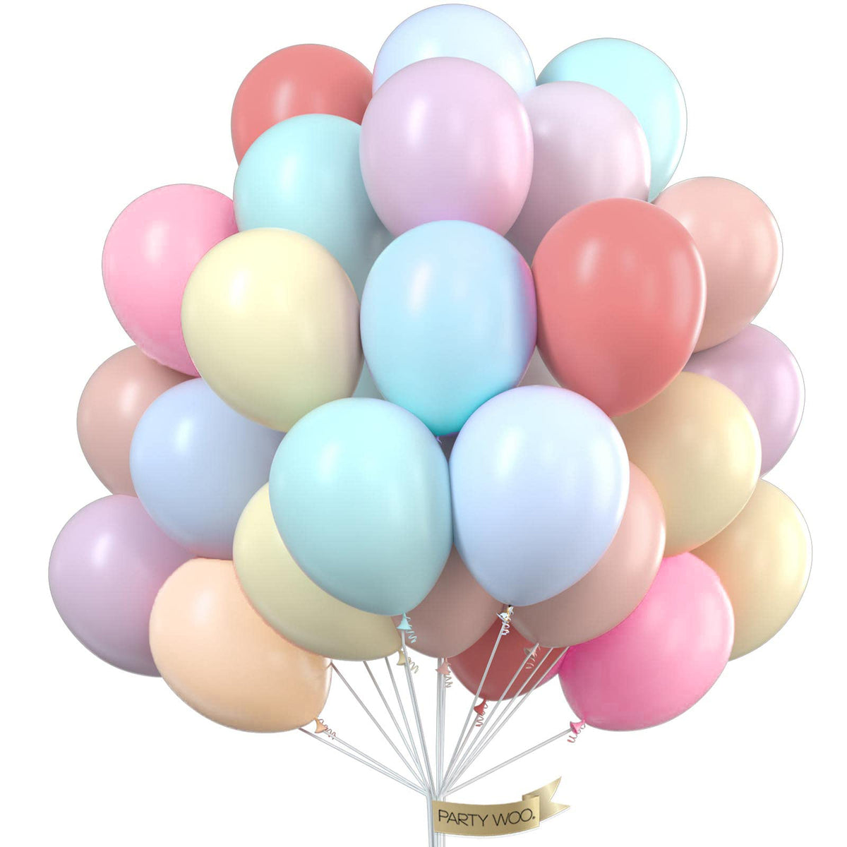 PartyWoo Red Balloons 50pcs Red Helium Latex Balloons 12 Inch