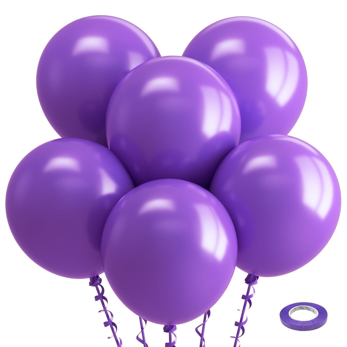 Bezente Assorted Latex Rainbow Balloons 100 Pack 12 inch
