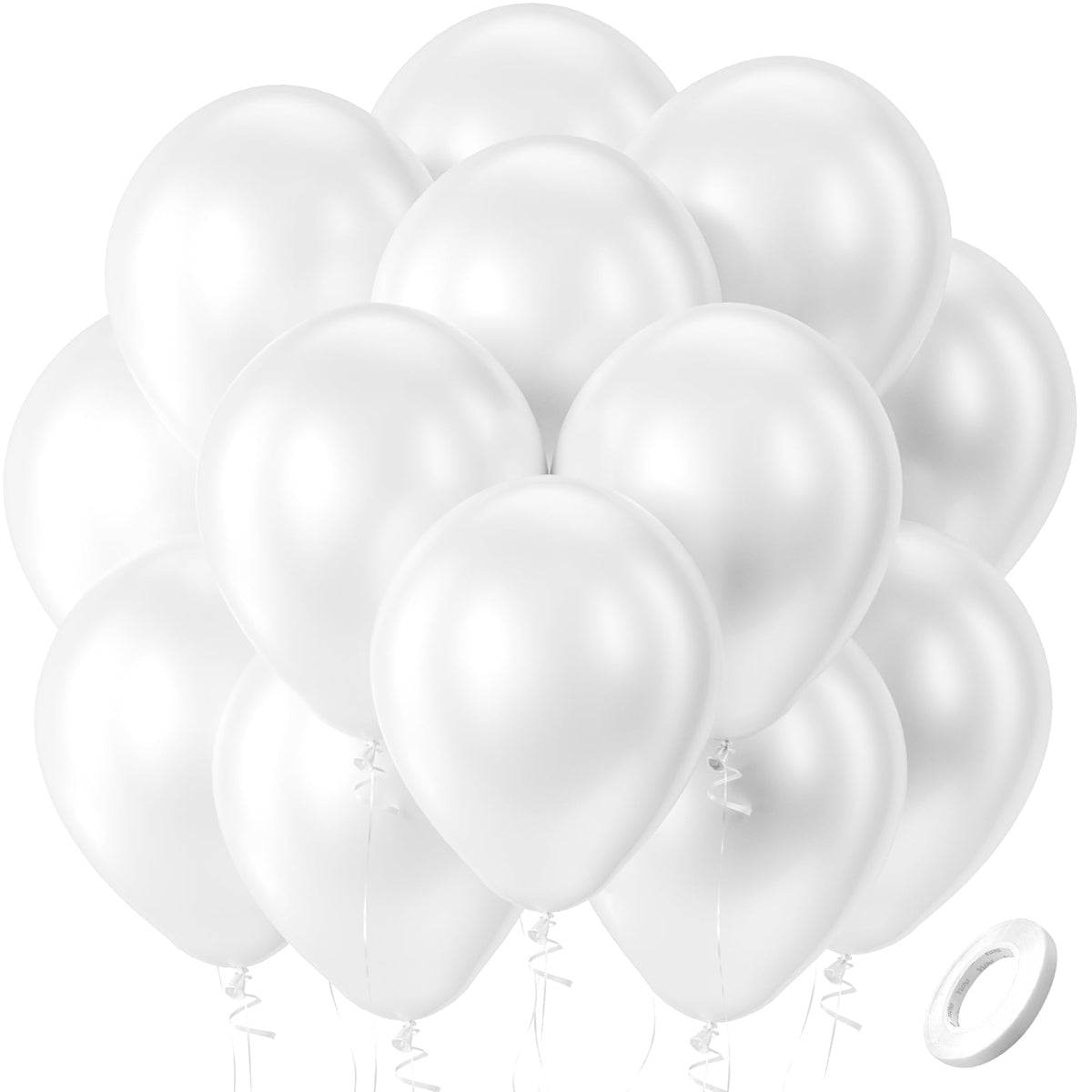 Bezente Assorted Latex Rainbow Balloons 100 Pack 12 inch