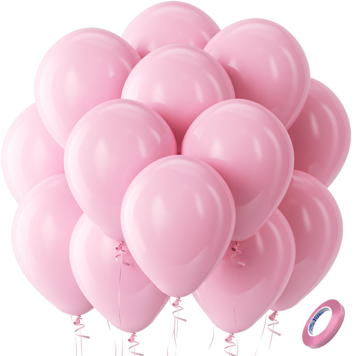Bezente Assorted Latex Rainbow Balloons 100 Pack 12 inch