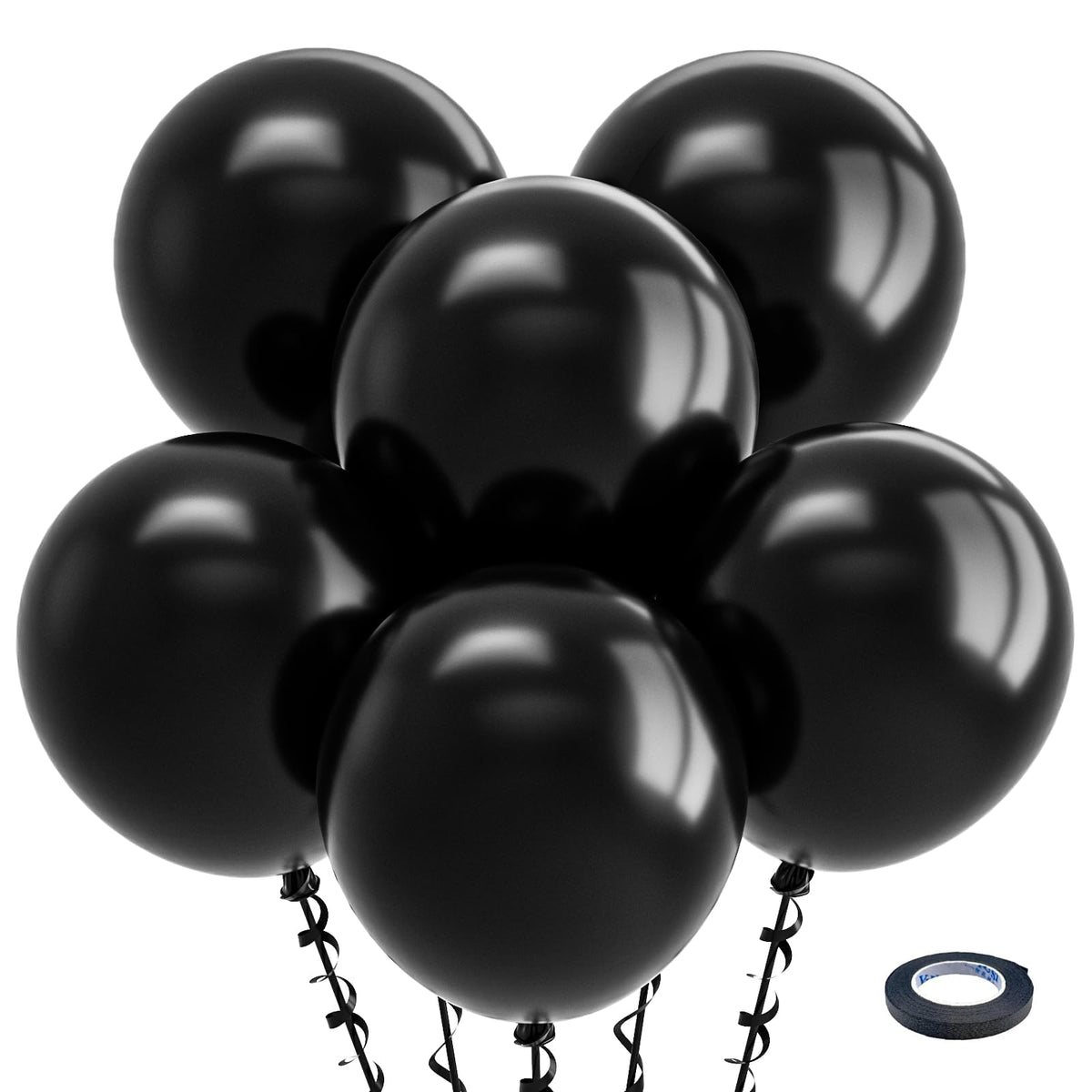 Bezente Assorted Latex Rainbow Balloons 100 Pack 12 inch