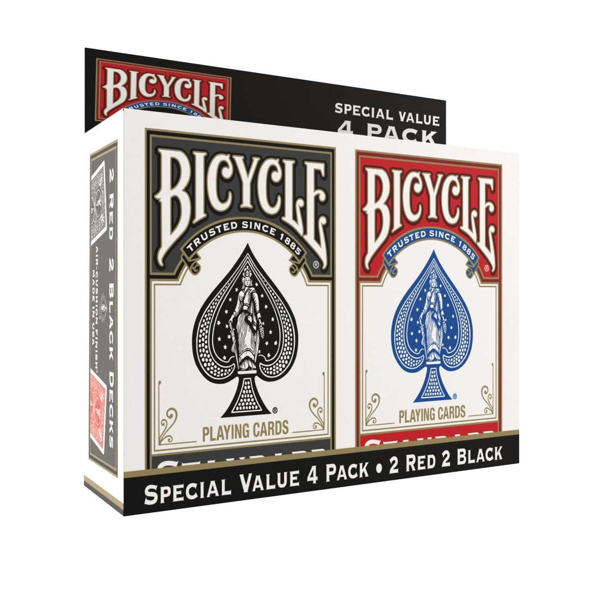 Bicycle Rider Back Playing Cards 12 Pack Poker Size Red Blue Bulk Set