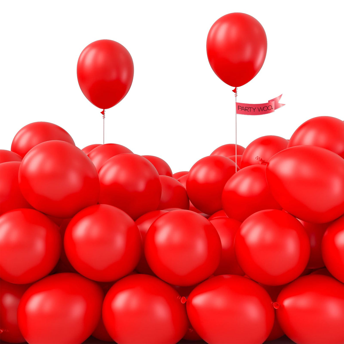 PartyWoo White Balloons 155pcs Matte White Latex Balloons Different Sizes