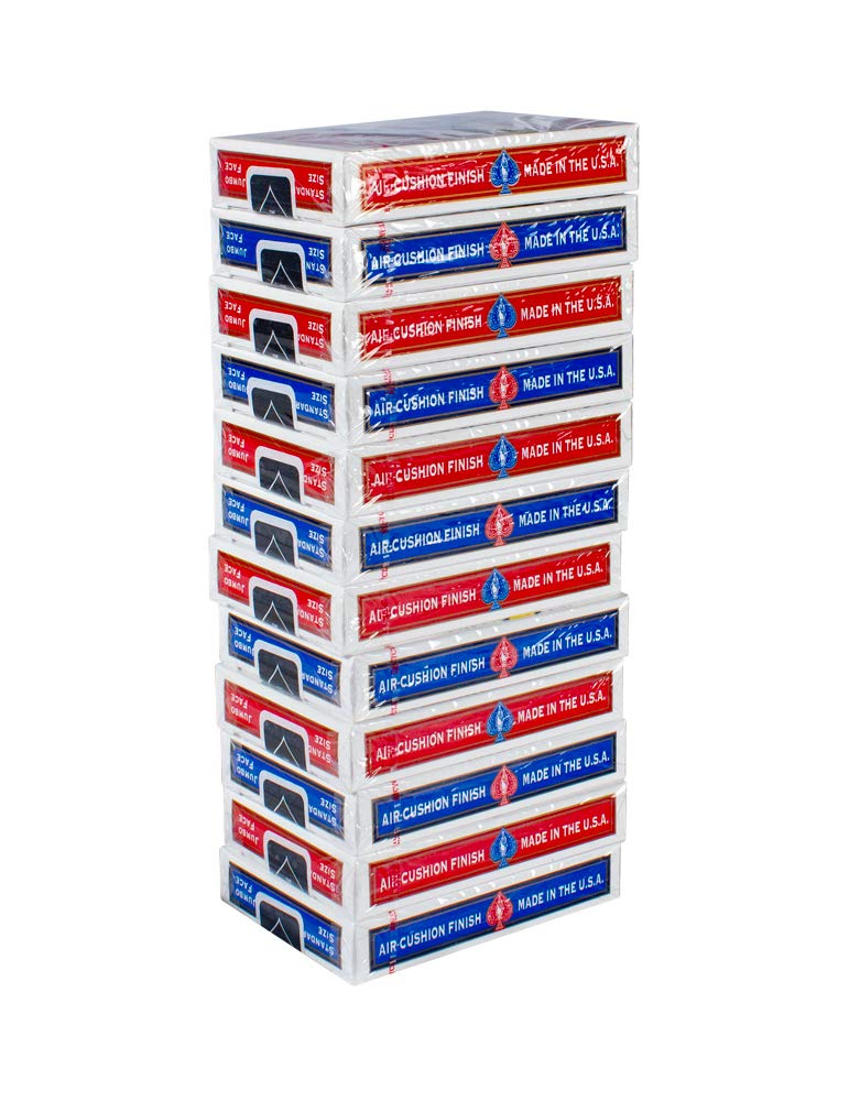 Bicycle Rider Back Playing Cards 12 Pack Poker Size Red Blue Bulk Set