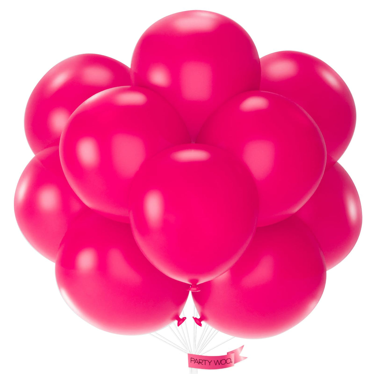 PartyWoo White Balloons 155pcs Matte White Latex Balloons Different Sizes