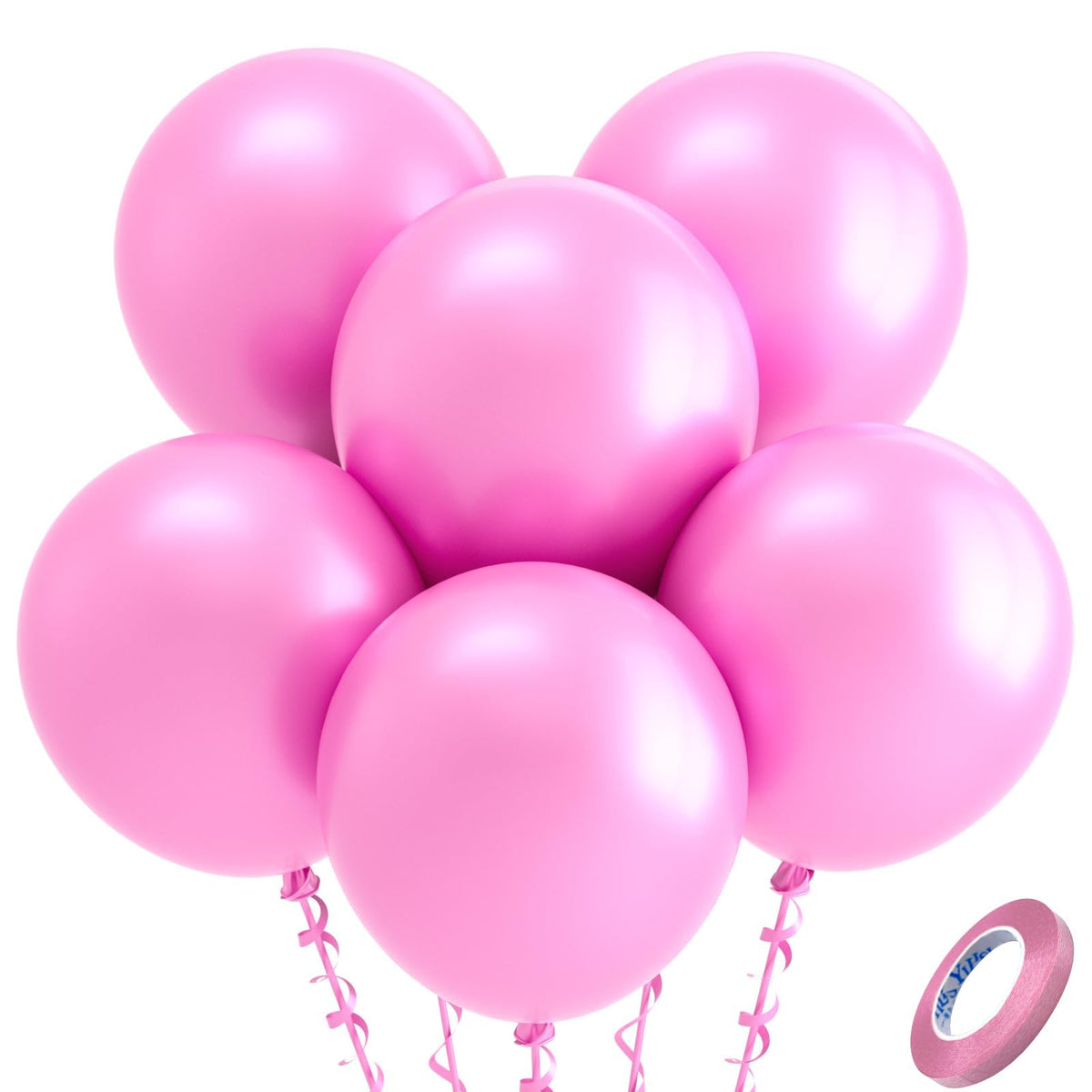 Bezente Assorted Latex Rainbow Balloons 100 Pack 12 inch