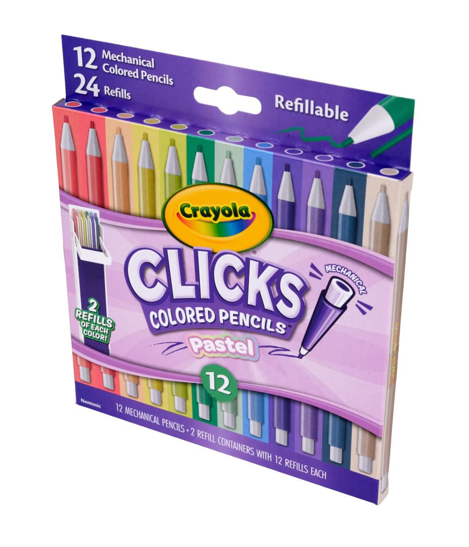 Crayola Clicks Retractable Tip Markers (10ct), Washable Cone Tip Art Marker Set, Cute Aesthetic School Supplies, Classroom Must Haves, Ages 8+