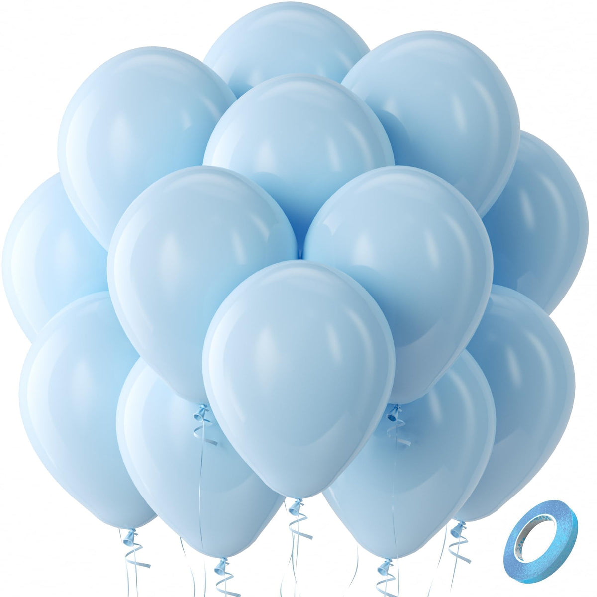 Bezente Assorted Latex Rainbow Balloons 100 Pack 12 inch