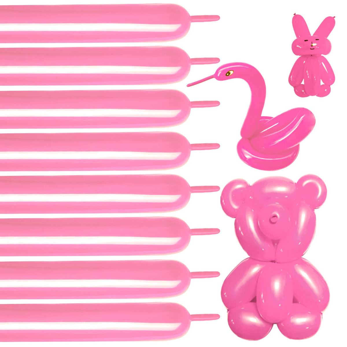 Long Orange 260 Balloons Kit for Kids Party Decor, Bright Long Balloons Twisting Animals Pack Thicken Latex for Halloween Orange Balloon Arch Party Decor.